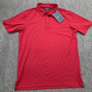 Cole Haan Mens Ashland Polo Shirt Rio Red Short Sleeve Golf Cool Core Medium